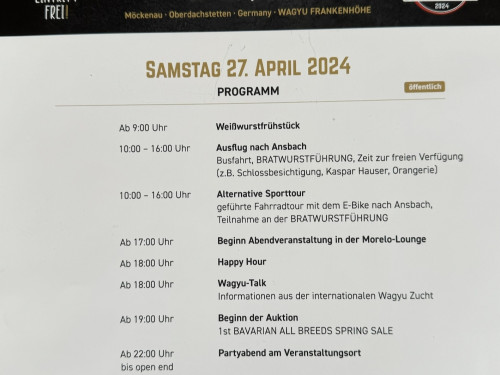 „ WAGYU GOURMET WEEKEND 2024 “